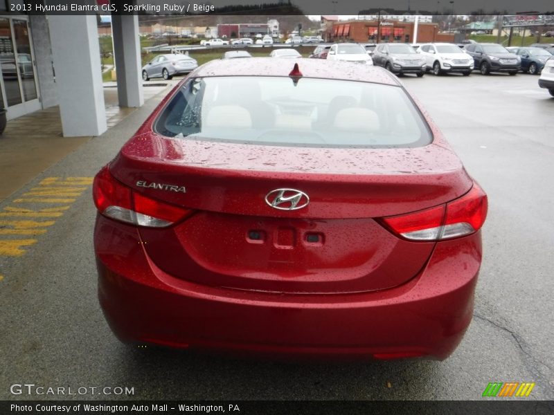 Sparkling Ruby / Beige 2013 Hyundai Elantra GLS