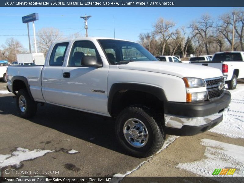 Summit White / Dark Charcoal 2007 Chevrolet Silverado 2500HD Classic LS Extended Cab 4x4