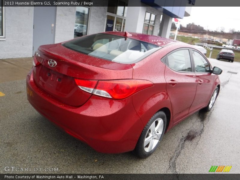 Sparkling Ruby / Beige 2013 Hyundai Elantra GLS