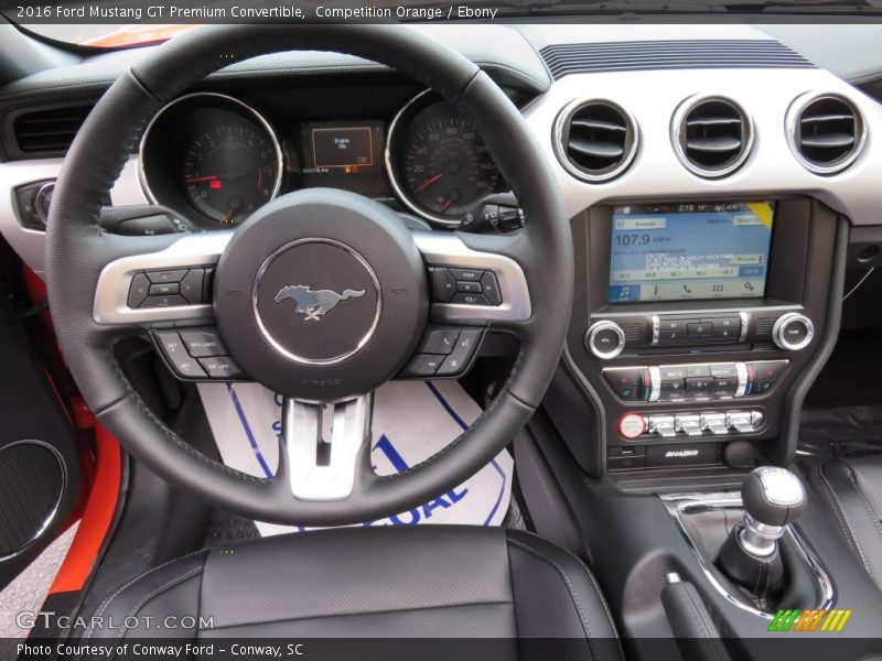  2016 Mustang GT Premium Convertible Ebony Interior