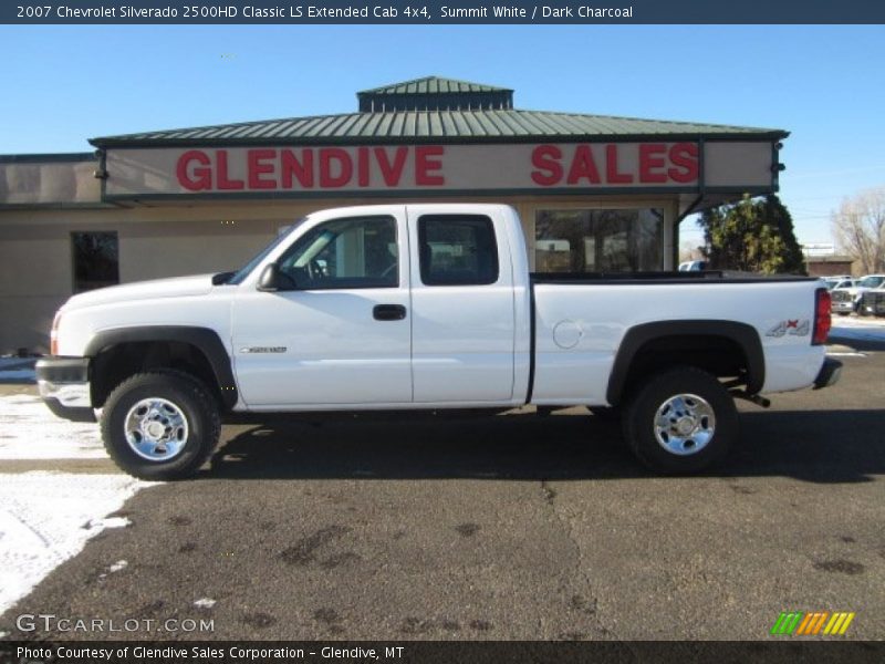 Summit White / Dark Charcoal 2007 Chevrolet Silverado 2500HD Classic LS Extended Cab 4x4