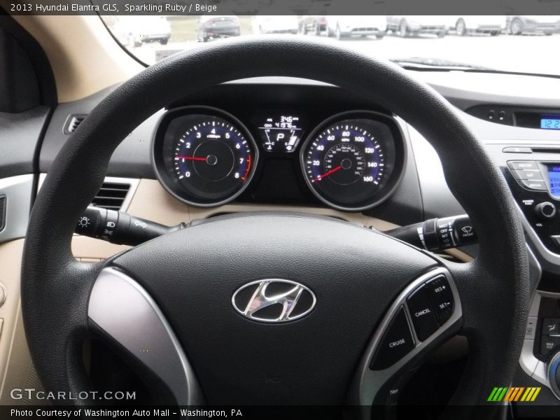 Sparkling Ruby / Beige 2013 Hyundai Elantra GLS