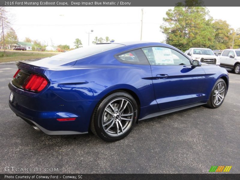 Deep Impact Blue Metallic / Ebony 2016 Ford Mustang EcoBoost Coupe