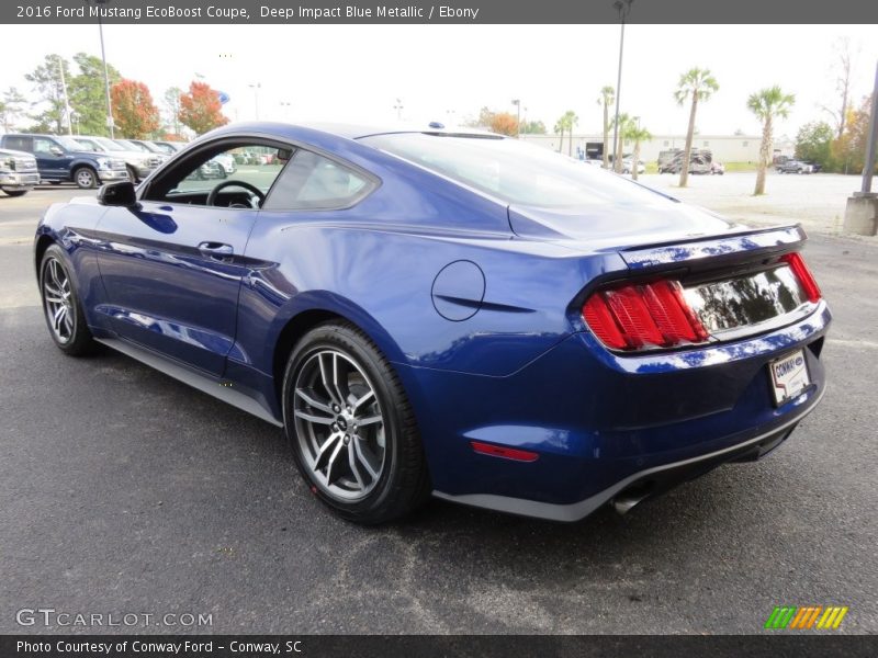 Deep Impact Blue Metallic / Ebony 2016 Ford Mustang EcoBoost Coupe