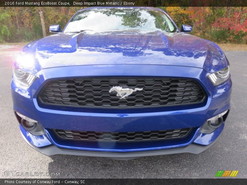 Deep Impact Blue Metallic / Ebony 2016 Ford Mustang EcoBoost Coupe