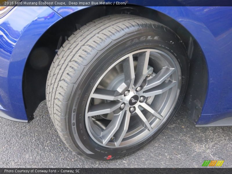 Deep Impact Blue Metallic / Ebony 2016 Ford Mustang EcoBoost Coupe