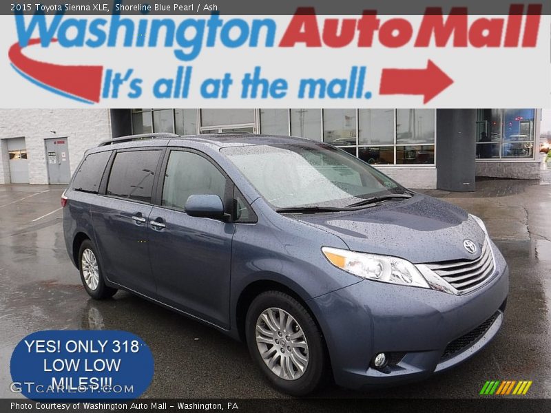 Shoreline Blue Pearl / Ash 2015 Toyota Sienna XLE