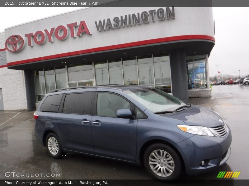 Shoreline Blue Pearl / Ash 2015 Toyota Sienna XLE