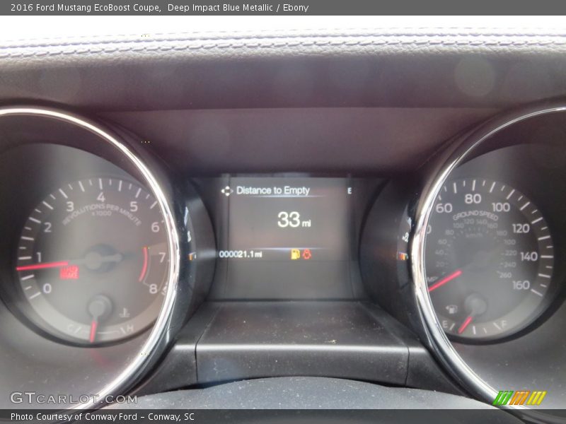 Deep Impact Blue Metallic / Ebony 2016 Ford Mustang EcoBoost Coupe