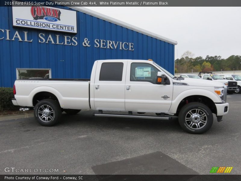 White Platinum Metallic / Platinum Black 2016 Ford F350 Super Duty Platinum Crew Cab 4x4
