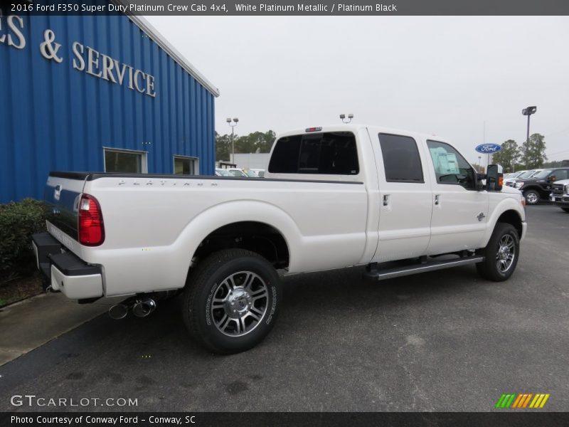White Platinum Metallic / Platinum Black 2016 Ford F350 Super Duty Platinum Crew Cab 4x4