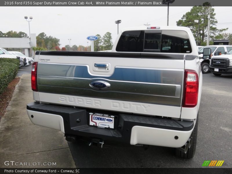 White Platinum Metallic / Platinum Black 2016 Ford F350 Super Duty Platinum Crew Cab 4x4