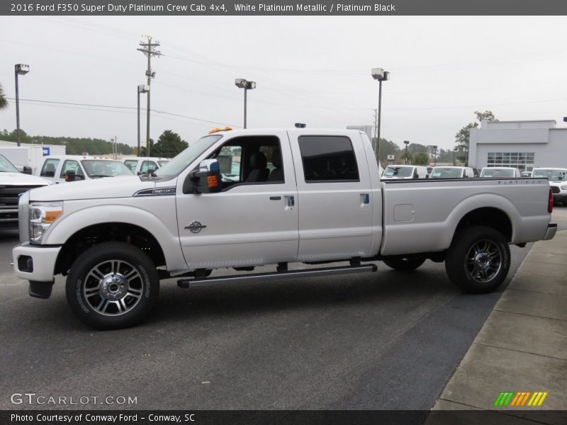 White Platinum Metallic / Platinum Black 2016 Ford F350 Super Duty Platinum Crew Cab 4x4