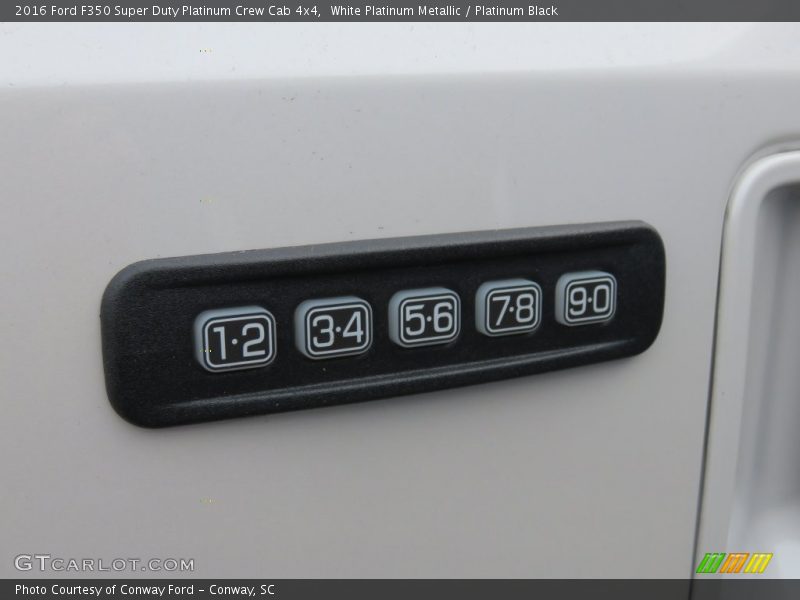 White Platinum Metallic / Platinum Black 2016 Ford F350 Super Duty Platinum Crew Cab 4x4