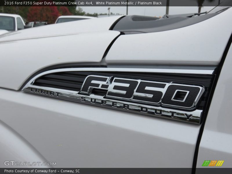 White Platinum Metallic / Platinum Black 2016 Ford F350 Super Duty Platinum Crew Cab 4x4