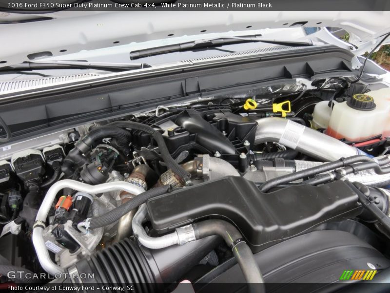 White Platinum Metallic / Platinum Black 2016 Ford F350 Super Duty Platinum Crew Cab 4x4