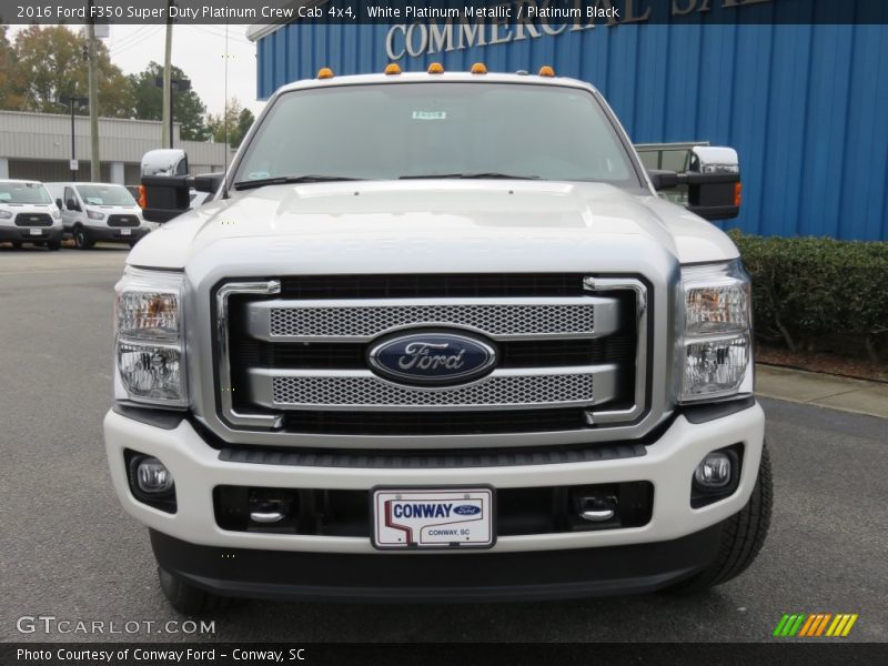 White Platinum Metallic / Platinum Black 2016 Ford F350 Super Duty Platinum Crew Cab 4x4