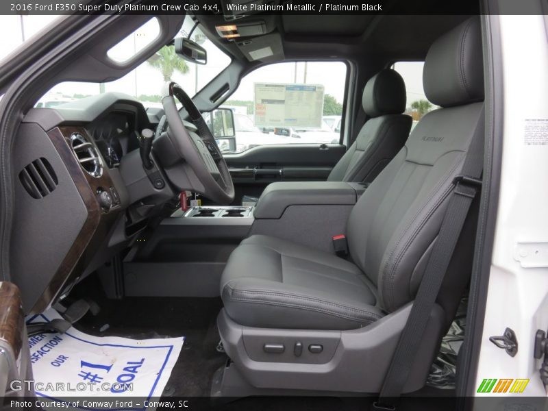White Platinum Metallic / Platinum Black 2016 Ford F350 Super Duty Platinum Crew Cab 4x4