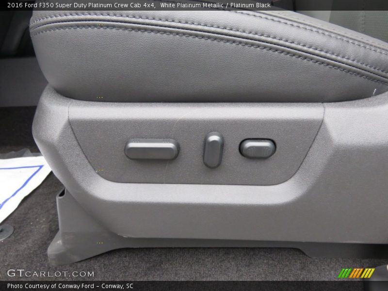 White Platinum Metallic / Platinum Black 2016 Ford F350 Super Duty Platinum Crew Cab 4x4