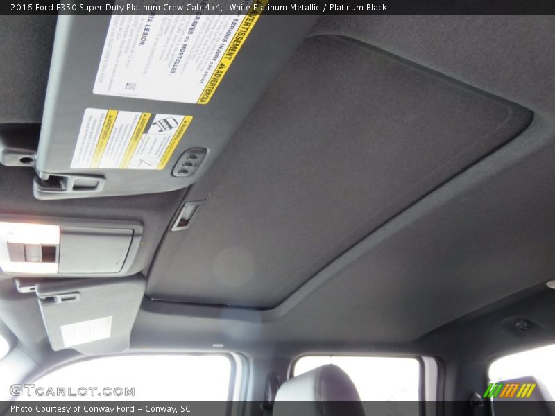 White Platinum Metallic / Platinum Black 2016 Ford F350 Super Duty Platinum Crew Cab 4x4