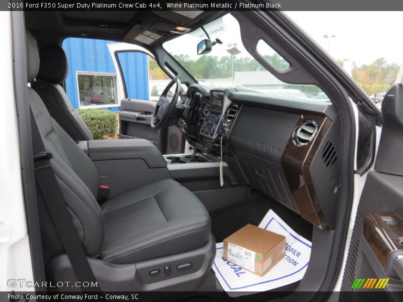 White Platinum Metallic / Platinum Black 2016 Ford F350 Super Duty Platinum Crew Cab 4x4