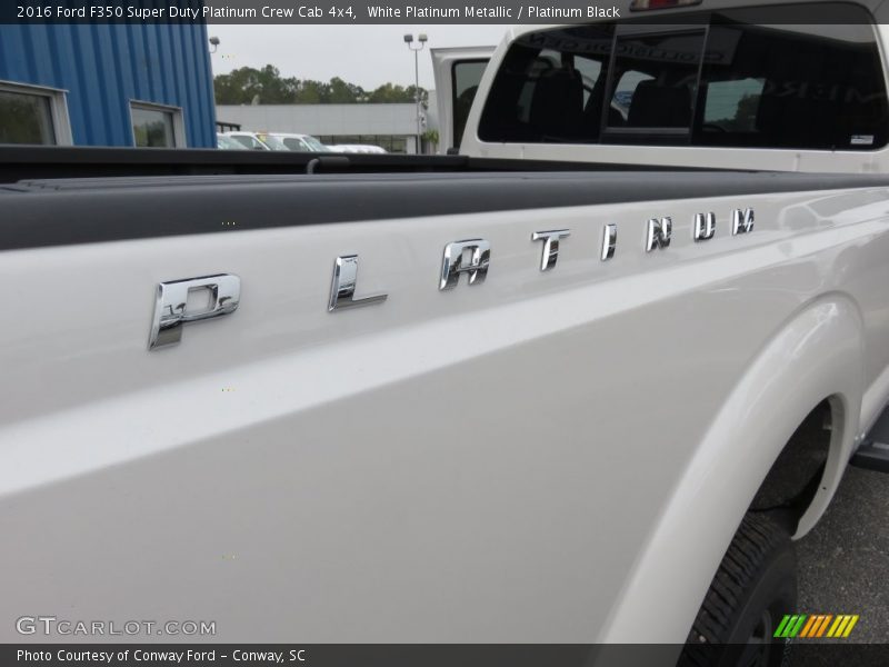 White Platinum Metallic / Platinum Black 2016 Ford F350 Super Duty Platinum Crew Cab 4x4