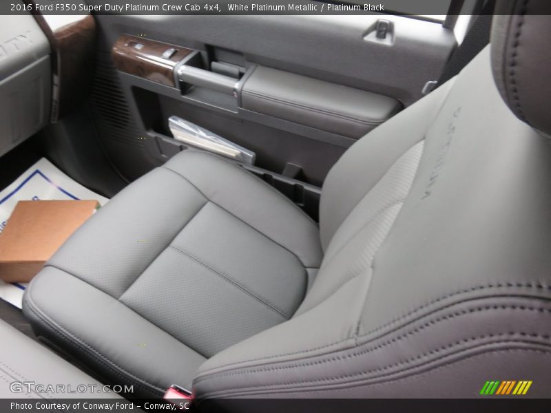 White Platinum Metallic / Platinum Black 2016 Ford F350 Super Duty Platinum Crew Cab 4x4