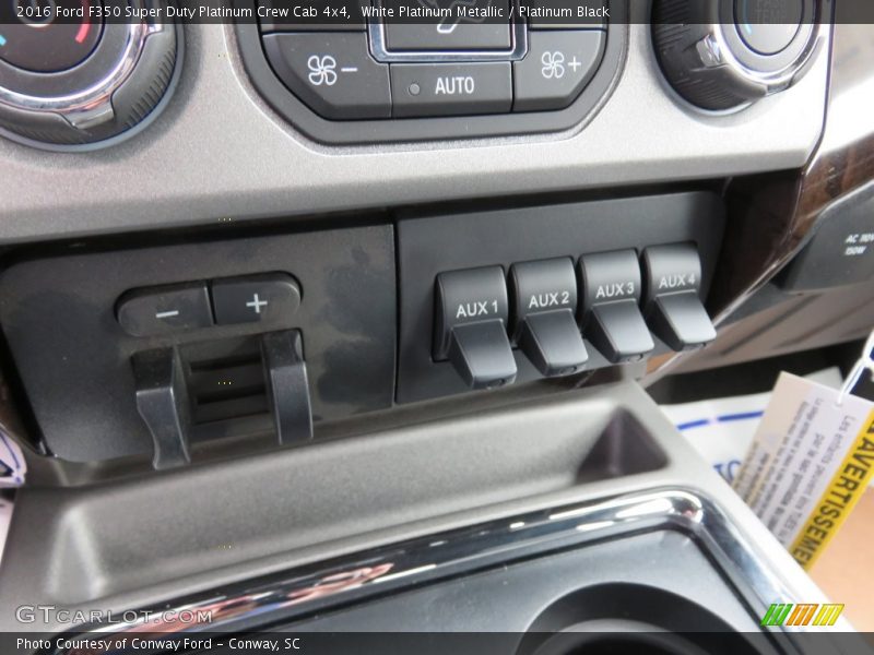 White Platinum Metallic / Platinum Black 2016 Ford F350 Super Duty Platinum Crew Cab 4x4