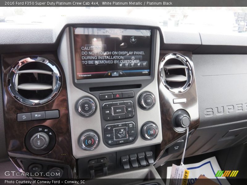 White Platinum Metallic / Platinum Black 2016 Ford F350 Super Duty Platinum Crew Cab 4x4
