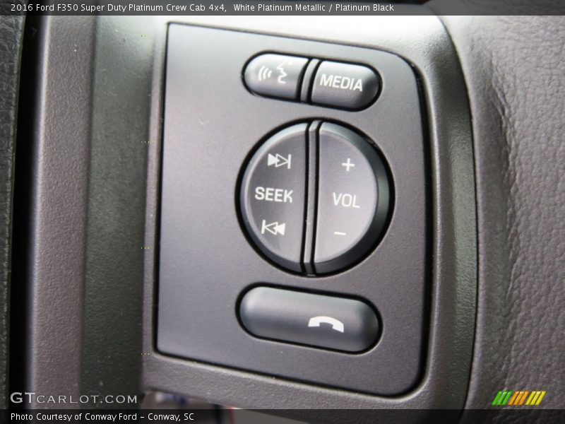 White Platinum Metallic / Platinum Black 2016 Ford F350 Super Duty Platinum Crew Cab 4x4