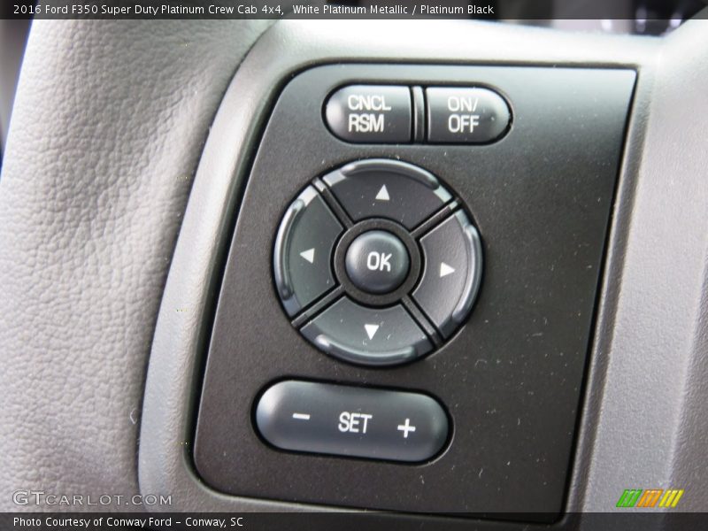 White Platinum Metallic / Platinum Black 2016 Ford F350 Super Duty Platinum Crew Cab 4x4