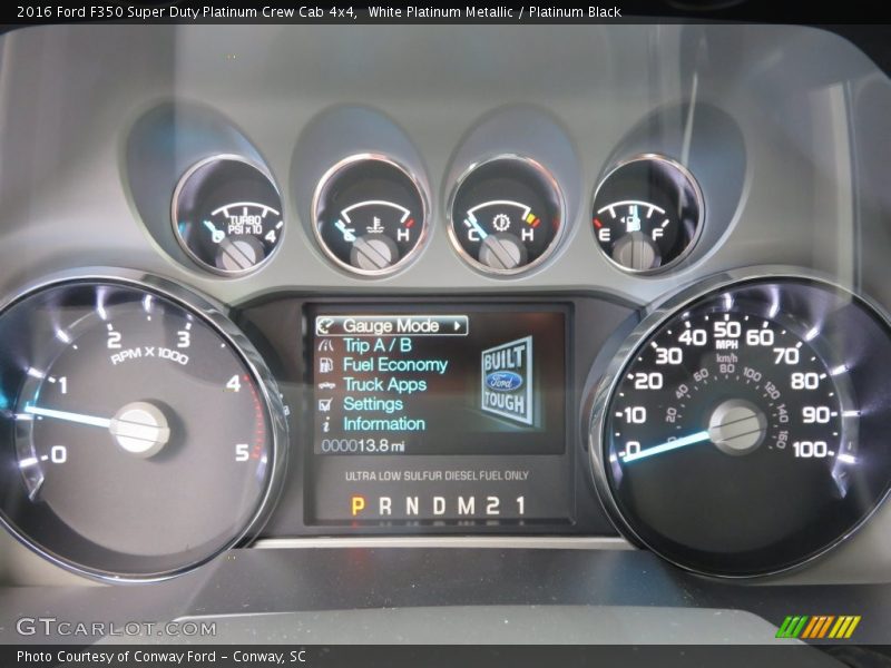 White Platinum Metallic / Platinum Black 2016 Ford F350 Super Duty Platinum Crew Cab 4x4