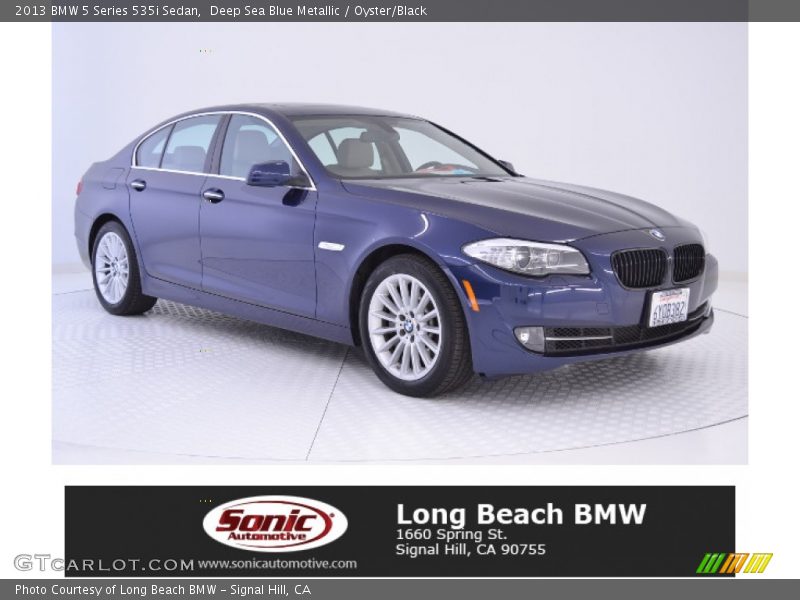 Deep Sea Blue Metallic / Oyster/Black 2013 BMW 5 Series 535i Sedan