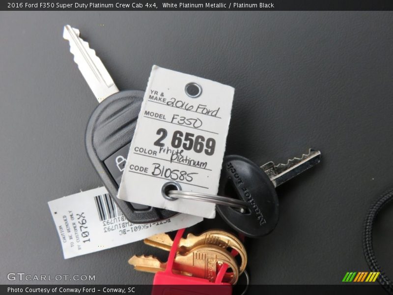 White Platinum Metallic / Platinum Black 2016 Ford F350 Super Duty Platinum Crew Cab 4x4