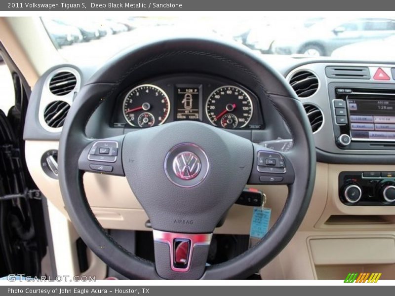 Deep Black Metallic / Sandstone 2011 Volkswagen Tiguan S