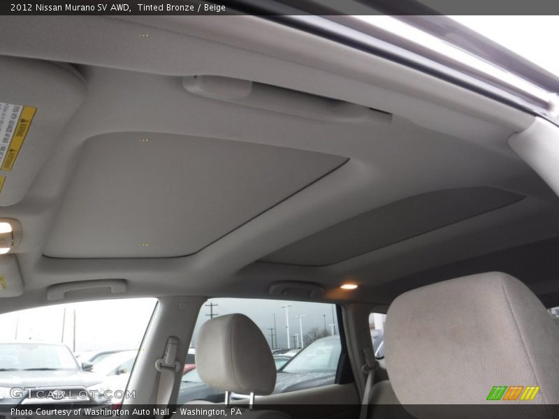 Tinted Bronze / Beige 2012 Nissan Murano SV AWD