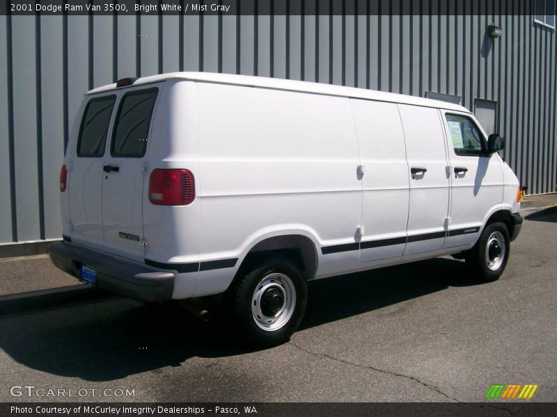 Bright White / Mist Gray 2001 Dodge Ram Van 3500