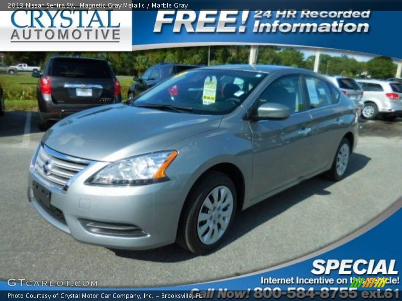 Magnetic Gray Metallic / Marble Gray 2013 Nissan Sentra SV