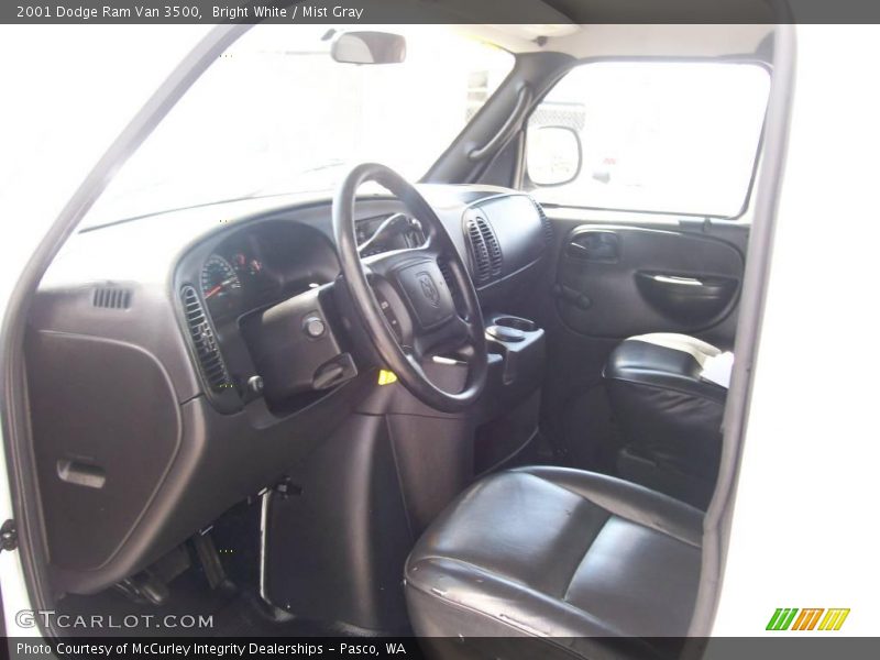 Bright White / Mist Gray 2001 Dodge Ram Van 3500