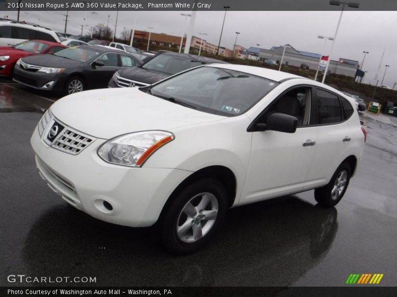 Phantom White / Gray 2010 Nissan Rogue S AWD 360 Value Package