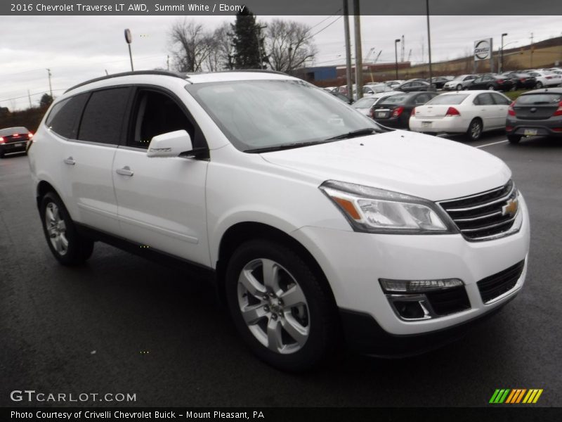 Summit White / Ebony 2016 Chevrolet Traverse LT AWD