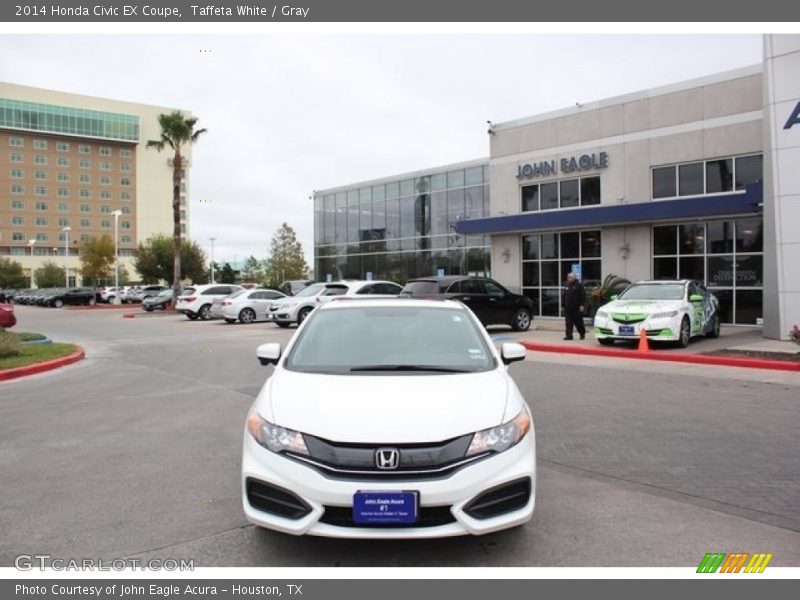 Taffeta White / Gray 2014 Honda Civic EX Coupe