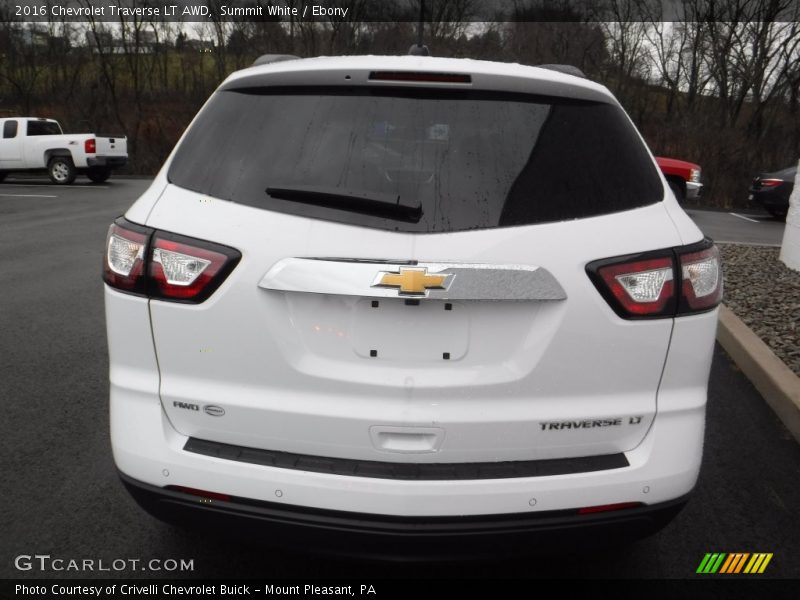 Summit White / Ebony 2016 Chevrolet Traverse LT AWD