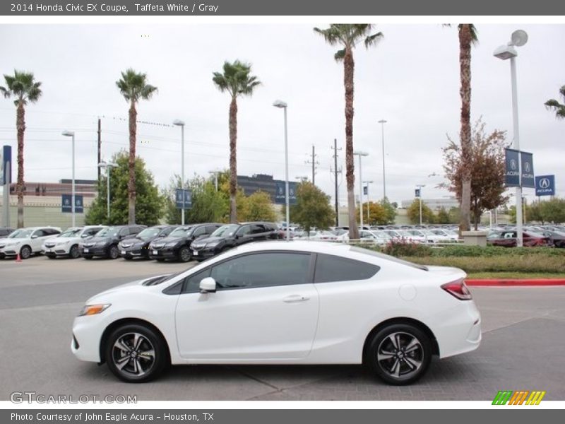Taffeta White / Gray 2014 Honda Civic EX Coupe
