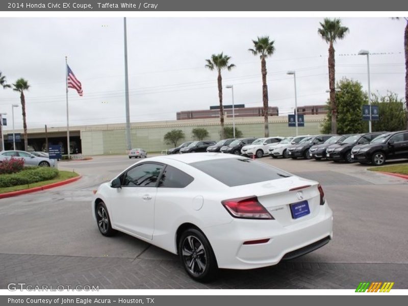 Taffeta White / Gray 2014 Honda Civic EX Coupe
