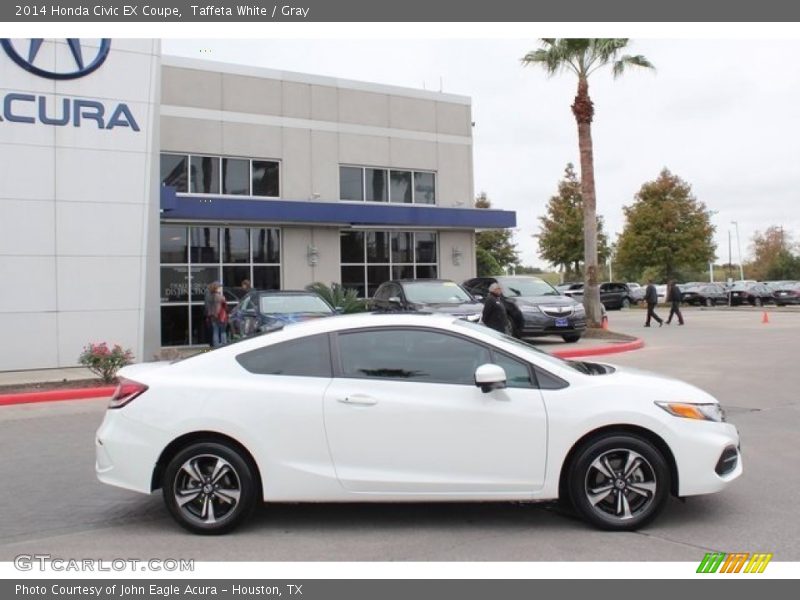 Taffeta White / Gray 2014 Honda Civic EX Coupe
