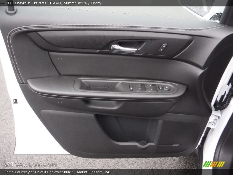 Summit White / Ebony 2016 Chevrolet Traverse LT AWD