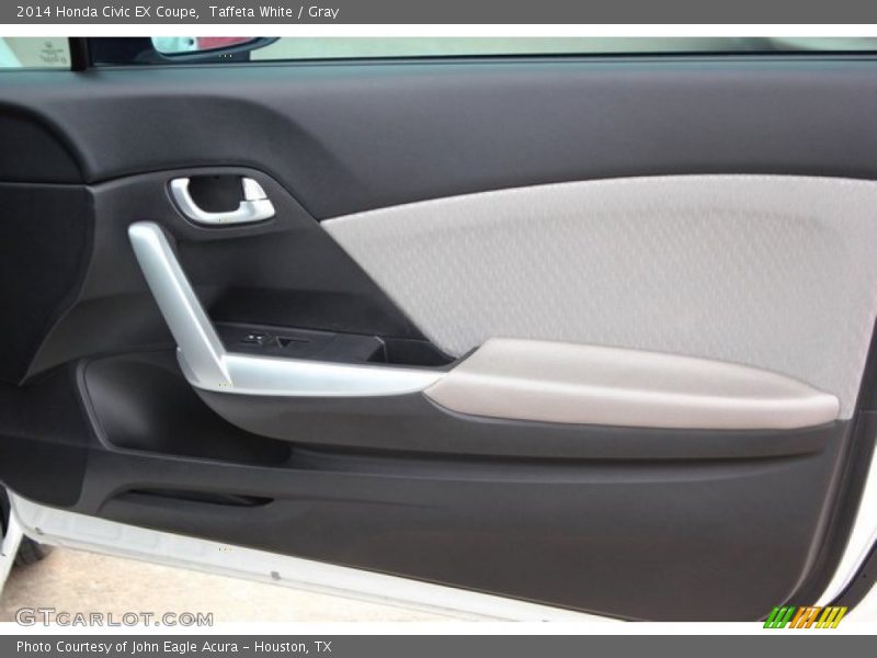 Taffeta White / Gray 2014 Honda Civic EX Coupe