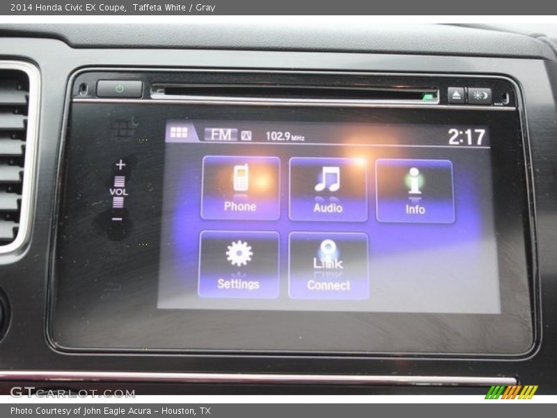 Taffeta White / Gray 2014 Honda Civic EX Coupe