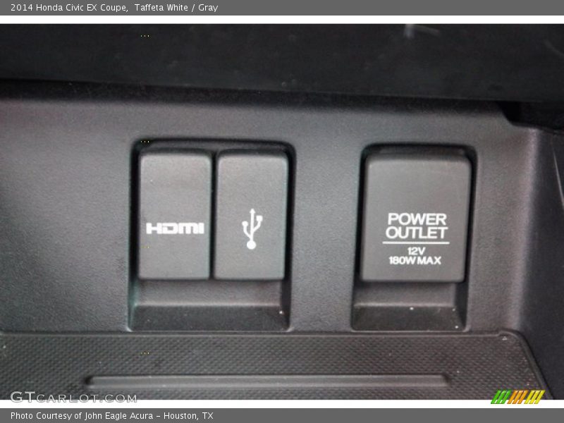 Taffeta White / Gray 2014 Honda Civic EX Coupe
